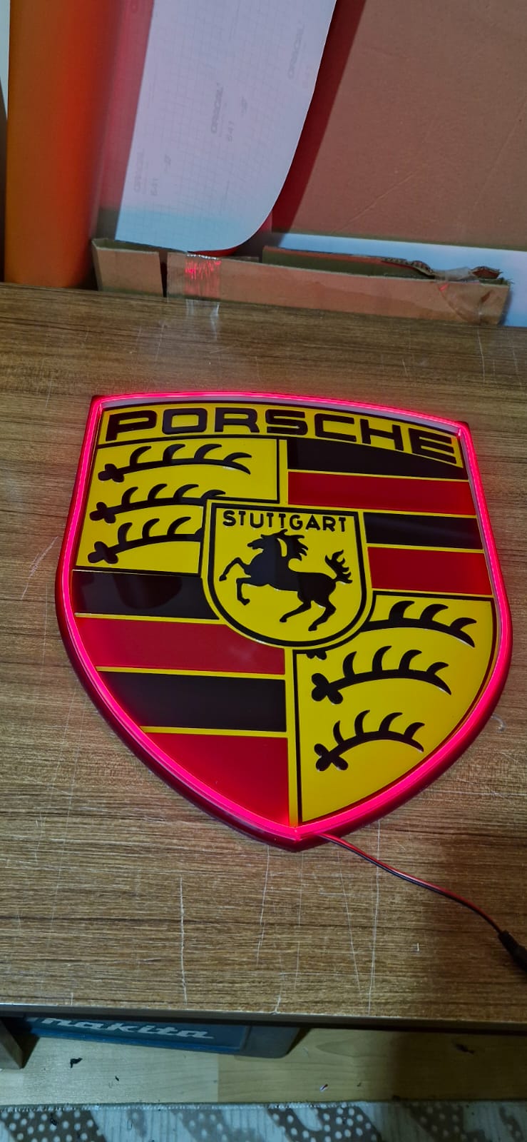 Porsche Neon Wall Sign – Porsche Logo Garage & Man Cave Decor | VectorSign