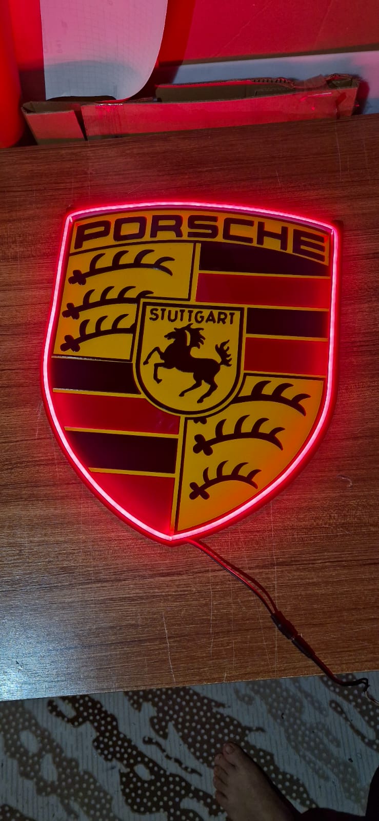 Porsche Neon Sign- 50 cm