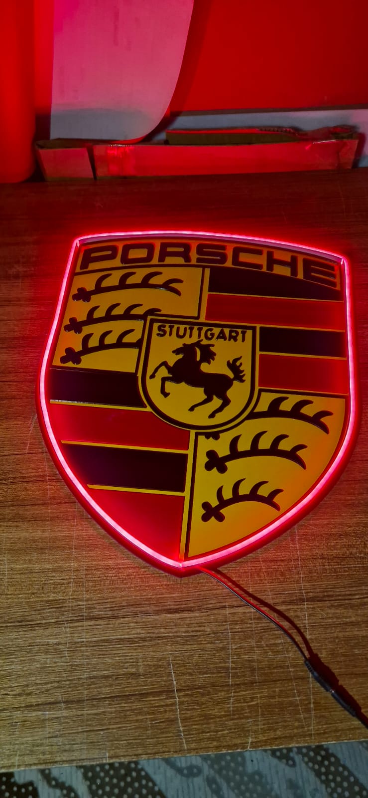 Porsche Neon Sign- 50 cm