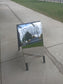 Mirrored Sidewalk Sign -100x50 cm  Double-Sided Folding Sidewalk Sign