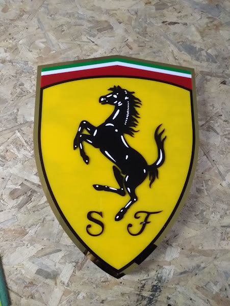 Ferrari Wall Decor - Metal Ferrari Sign