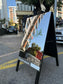 Mirrored Sidewalk Sign -100x50 cm  Double-Sided Folding Sidewalk Sign