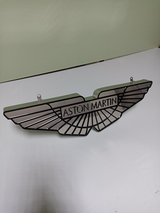 Elegant and Stylish Metal Aston Martin Sign: Exclusive Wall Decor for Car Enthusiasts