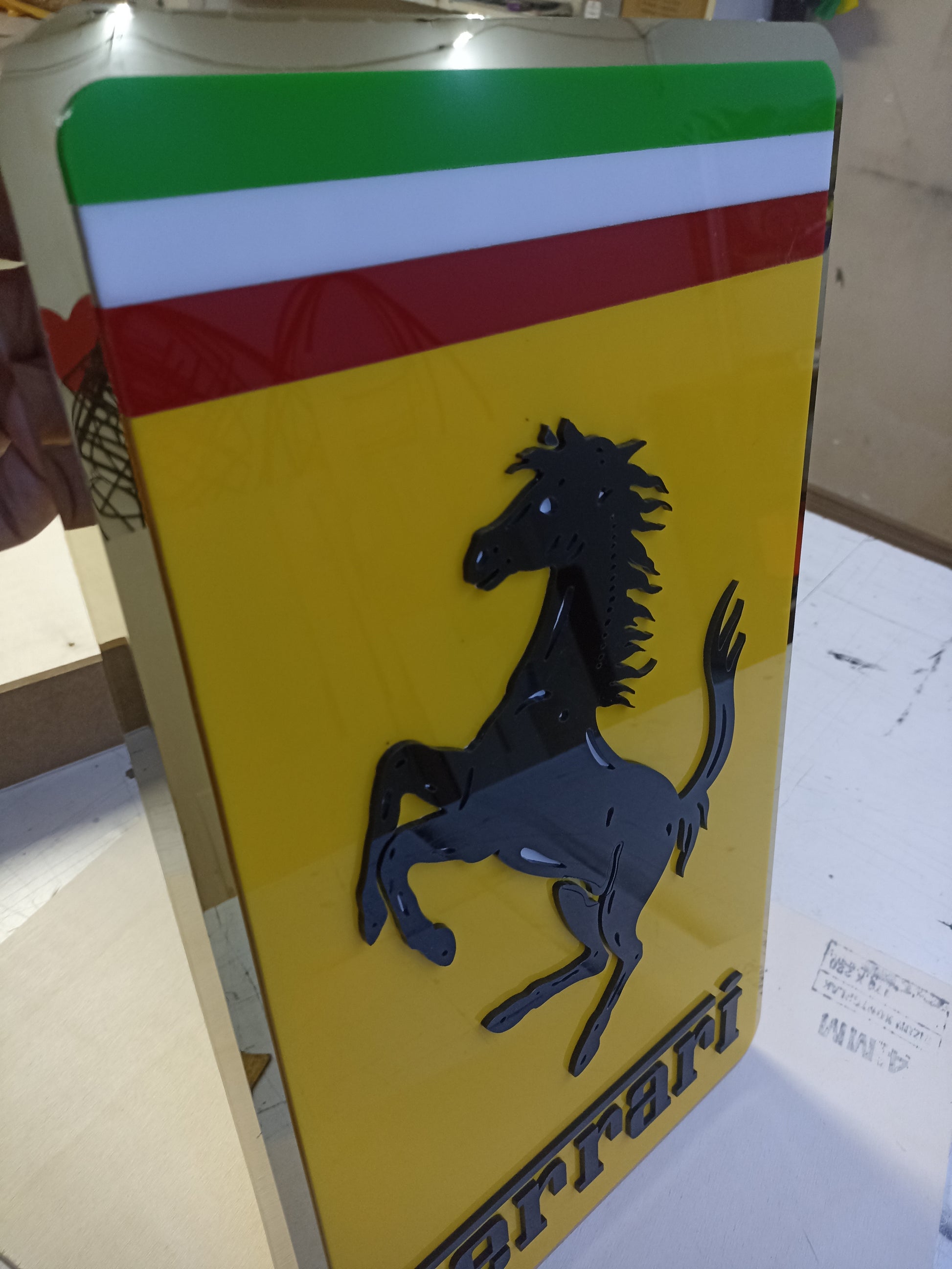 Ferrari Metal Wall Sign Decor – Ferrari Dealership Sign