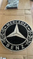 Mercedes logo metal sign, wall decor, stainless steel, durable for outdoor use, easy installation, custom garage decor