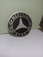 Mercedes logo metal sign, wall decor, stainless steel, durable for outdoor use, easy installation, custom garage decor