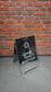 Mirrored Sidewalk Sign – 90 × 54 cm Stainless Steel A-Frame Display