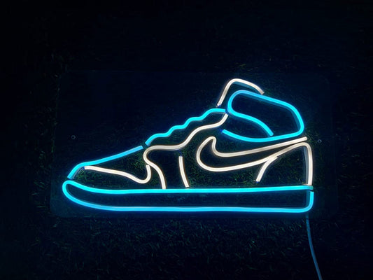 Neon Nike Air Jordan shoes figured wall decor