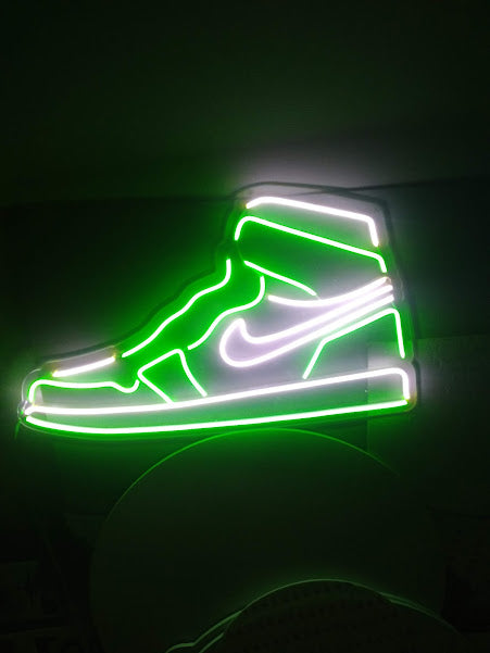 Neon Nike Air Jordan shoes figured wall decor