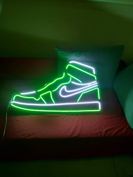 Neon Nike Air Jordan shoes figured wall decor