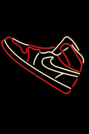 Neon Nike Air Jordan shoes figured wall decor